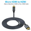 Twozoh Long Micro HDMI to HDMI Cable 30FT, HDMI to Micro HDMI Braided Cord Support 1080p GoPro Hero 7/8/9 Raspberry Pi 4 Sony A6000 A6300 Camera Nikon B500 Yoga 3 Pro