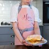 ROMEOSHOP Chef Apron Women, Personalized Adult Aprons for Women, Cooking Baking Gifts, Premium Quality Aprons for Chefs - Custom Women Kitchen Gift Mothers Day Christmas (01 pink)