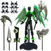 altuco T13 Demon Action Figure with Multiple Accessories,Assembled Titan 13 Desktop Decorative Toy,3D Printed Multi-Jointed Dummy 13 Figure with Bracket
