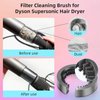 Filter Cleaning Brush Compatible with Dyson HD01 HD02 HD03 HD04 HD08 Hair Blow Dryer, Filter Cleaning Brush Attachment for Dyson Supersonic Hair Dryer