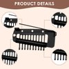 STFALI Chunni Clips with Safety Pins 12 pcs, Chunni Clips Hair Clips Suit for Hair Pins for Styling Hair Extension Clips Wig Grip Hijab Pins, Hair Pin Clips Indian for Woman, Black+Gold+Brown+Silver