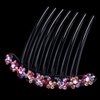 Yusier 2 PCS Cute Small Flower Black Hair Comb Plum Blossom Hairstyle Ornaments for Women and Girls Side Comb Hair Bun Decoration(E)