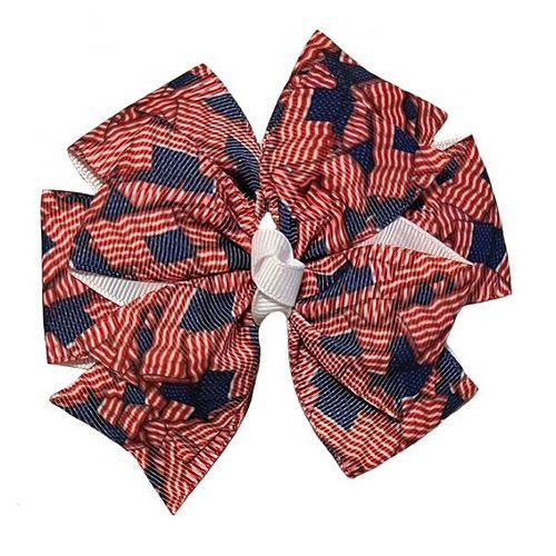 American Flag Pinwheel Hair Bow