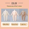 YMY Big pear-Shaped Doll Body Small 1/6 Size S-Hook for BJD ob Joint Doll Toys Movable Cute Body Hand Set Doll Accessories (Light Tan)