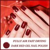 ASMAYSA Wine Red Nail Polish, Air Dry Burgundy Nail Polish Gel, Deep Red Nail Polish for Women, Long Lasting Blood Red Nail Polish, Cherry Nail Polish for Women & Girls