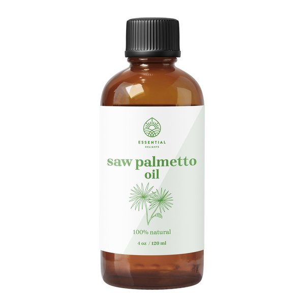 Saw Palmetto Oil - Premium Undiluted Carrier Oil by Essential Delights (4 oz.) | for Skin, Face, Body, Hair Revitalization | Vegan & Cruelty Free