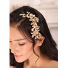 Kercisbeauty Dainty Gold Hair Comb for Women and Girls Rhinestones Headpiece for Her Pearl and Crystal Hair Piece Boho Bridal Hair Piece Side Combs for Bridesmaids