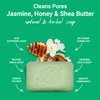 HERBOGANIC Jasmine, Honey and Shea Butter Herbal Soap | Natural Bar Soap for Cleansing Pores | Clarifying and Nourishing | Gentle for Men and Women | 5 Oz (Pack of 3)……