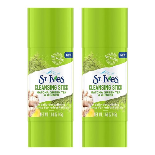 St. Ives Detox Me Daily Cleansing Stick, Matcha Green Tea & Ginger 1.6 Ounce (Pack of 2)