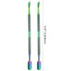 XINMEIWEN 8 Pieces Nail Cuticle Pusher Stainless Steel Nail Polish Cuticle Remover Double Ended Manicure Nail Pedicure Tool Metal Cuticle Peeler Scraper for Fingernails and Toenails (Rainbow)