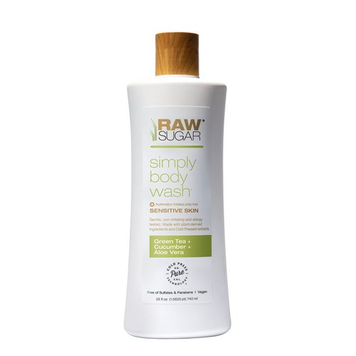 Simply Body Wash for Sensitive Skin | Green Tea + Cucumber + Aloe Vera | 25 oz