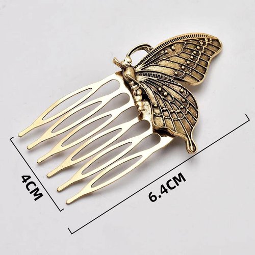 GOLDEN STRAWBERRY 10 PCS Butterfly Metal Hair Clips Hair Barrette Jaw Clamp for Women Half Bun Hairpins for Girls