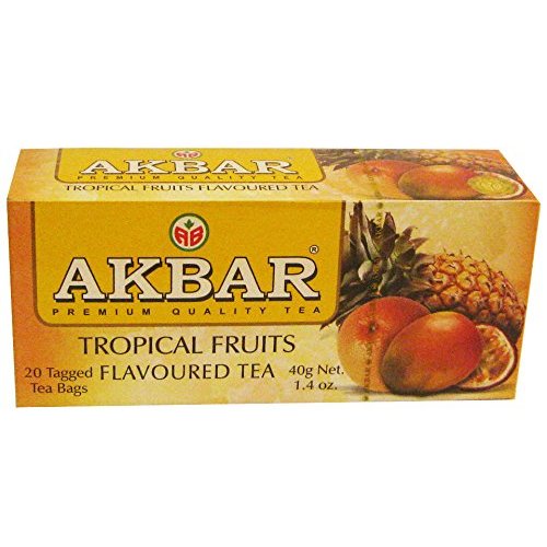 Akbar Tropical Fruits Flavoured Tea 20 Tea Bags, 40g