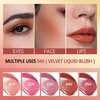 Liquid Blush for Cheeks,Soft Cream Blush Makeup,Natural Matte Finish Looking,Dewy Cheek Tint,Moisturizing Lightweight Blendable Feel,Long-Lasting Waterproof Face Blush…(#3)