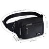 Waist Pack Bag Fanny Pack for Men&Women Hip Bum Bag with Adjustable Strap for Outdoors Workout Traveling Casual Running Hiking Cycling (New Black)