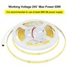 KXZM 24V COB LED Strip Light Warm White 3000K 5M/16.4ft 2400LEDs 4500Lm Uniform Glow CRI 93+ Flexible IP20 Not Waterproof LED Tape Lights for DIY Cabinet Bedroom Kitchen Home Decor(No Power Supply)