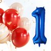 40 inch Big Size Number 3 Foil Helium Balloons Birthday Party Celebration Decoration, Digital Decorations Supplies, Wedding Anniversary Inch Decoration Kids(Dark Blue,Number 3)