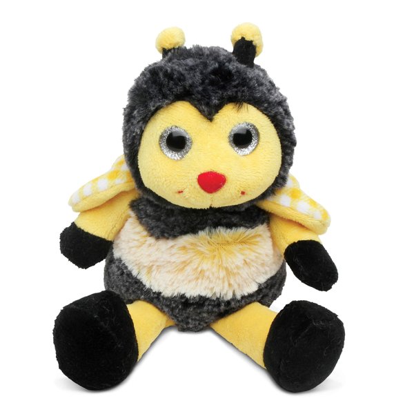 DolliBu Bee Plush Stuffed Animal - Soft Huggable Plush Bee, Adorable Playtime Sitting Bee Toy, Cute Plush Gift, Super Soft Honeybee Plush Toy for Kids and Adults - 7 Inches