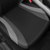 CAR PASS Line Rider Sporty Front Seat Covers,Gray Car Seat Covers Two Front Seats Only, Airbag Compatible,Universal Fit Sedans,Cars,Vans,SUV,Truck(Black and Gray)