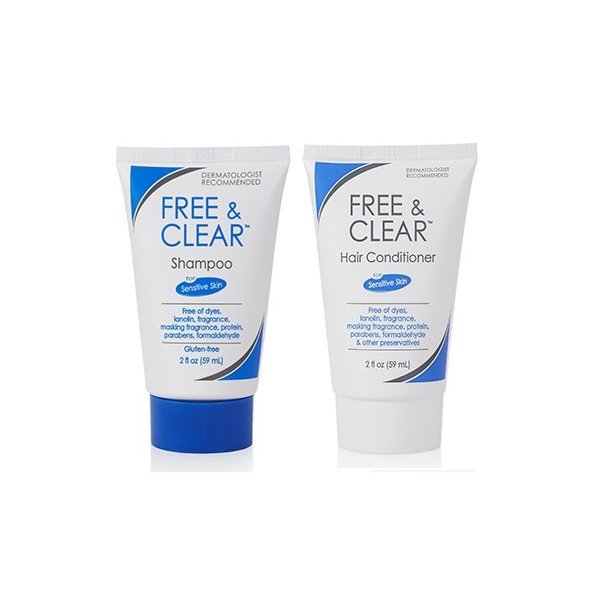 Free & Clear Shampoo and Conditioner, 2 Ounce Travel Size