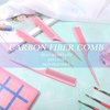 10 Pieces Rat Tail Comb Styling Carbon Heat Resistant Comb Anti Static Teasing Comb for Back Combing Root Teasing Adding Volume Evening Styling(Pink)