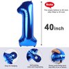 25 Balloon Numbers, 25th Birthday Decorations for Women Men, Number 52 Balloons 40 In Dark Blue Happy Birthday Party Decorations Jumbo Foil Helium Mylar Balloons for Wedding, Graduations