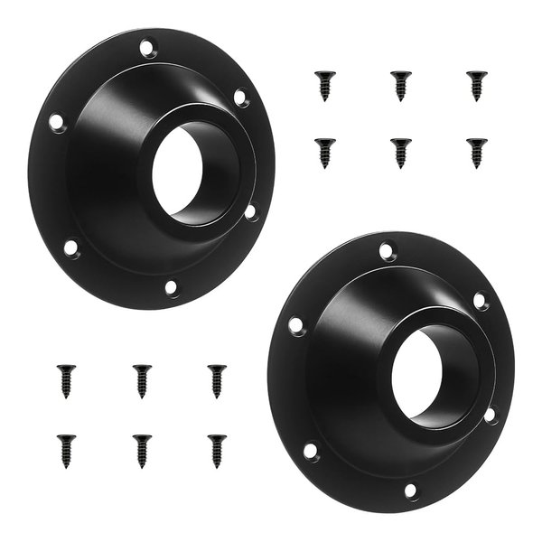 MARKETTY RV Table Base, 2-Pack Aluminum Pedestal Table Base Flange,Table and Floor Mounting Base (Black)