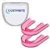 CustMbite Night Guard for Kids, Custom Fit Kids Mouth Guard for Teeth Grinding, Clenching, and Bruxism - Pink, 2 Pack