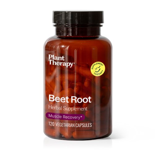 Plant Therapy Beet Root Herbal Supplement Capsules, Boosts Stamina & Fights Fatigue, Great for Muscle Recovery & Cardiovascular Health, 120 Vegetarian Capsules (4 Month Supply), Made in The USA