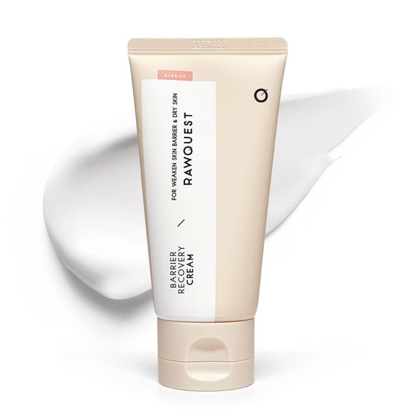 RAWQUEST Echinacea Skin Barrier Repair Moisturizer Face Cream for Dry, Sensitive & Acne-Prone Skin 2.7 Fl Oz, 80ml | 100-Hour Lasting Hydration, Hypoallergenic & Dermatologist Tested Korean Skin Care