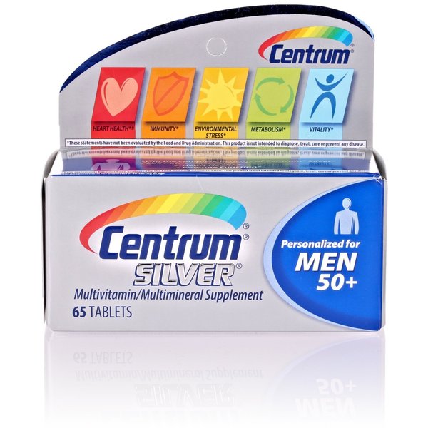 (2 Pack) Centrum Silver Men 50+, 65 Count Each