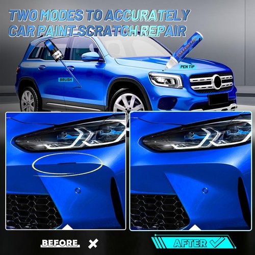 Carsupro Touch Up Paint for Cars Car Paint Scratch Repair Color Accurate Quick Fix and Convenient Operation（Blue）
