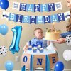55Pcs Little Blue Truck Farm Theme 1st Birthday Party Decoration with Beep Beep Happy Birthday Banner Blue Truck Beep One Cake Topper for Kids Boys Girls First Birthday Party Supplies