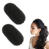 2Pcs Charming Bump It Up Volume Inserts Hair Comb, Do Beehive Hair Style Tool Hair Pads, Do Beehive Hair Base Styling Clip Accessories for Women Lady Girl (Black)