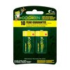 GoGreen Power (24003) Eco Friendly Alkaline C Batteries - No Lead, Cadmium or Mercury - Pack of 2