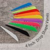 Letszhu Arrows Vanes 4 Inch Plastic Feather Fletching for DIY Archery Arrows 50 Pack (Black)