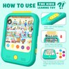 Kids Learning Tablet Educational Learning Pad for Toddlers 2-5 to Learn Alphabets, Numbers, Foods, Time, Music, Vehicles,Tablet Toy for Toddlers Ages 2 3 4 5 6 Years Old Green
