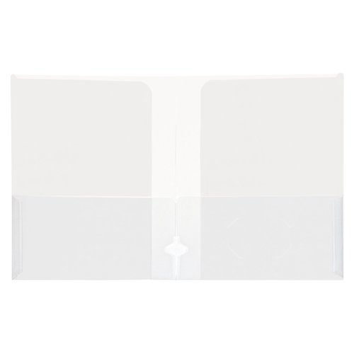 Lion 4-Pocket Plastic Presentation Folders, Clear, 10 EA/Pack, 1 Pack (91350-CR)