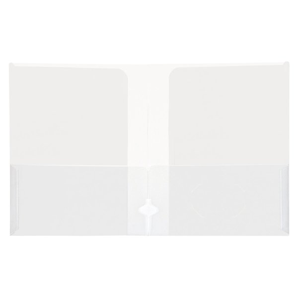 Lion 4-Pocket Plastic Presentation Folders, Clear, 10 EA/Pack, 1 Pack (91350-CR)