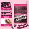 Lash Clusters,168 Pcs eyelash clusters 8-16 mixed cluster eyelash extensions 2 Styles Mixed lash extension Super Thin Band and Reusable Soft & Comfortable (Into You-01+Into You-02,D-8-16Mix)