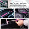 vvag Car Rearview Mirror Wiper, 8cm Brush head-98cm Telescopic Auto Mirror Squeegee, Water Cleaner with Telescopic Long Rod, Universal Automotive Accessories (Pink)