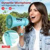 Pyle Portable Megaphone - Battery Operated Horn Loudspeaker with Siren, Built-in Dynamic Microphone and Speaker, Adjustable Volume Control, Talk, and Siren Switch (Turquoise)