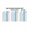 Chanzon 30 Values 300pc 1W Zener Diode Assorted Kit (3V 3.3V 3.6V 3.9V 4.3V 4.7V 5.1V 5.6V 6.2V 6.8V 7.5V 8.2V 9.1V 10V 11V 12V 13V 15V 16V 18V 20V 22V 24V 27V 30V 33V 36V 39V 43V 47V) Assortment Set