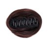 onemily Space Bun Hairpieces Mini Claw Clip in Hair Bun Messy Cat Ears Hair Extension Donut Wig Accessory Straight Hair Scrunchies for Women(1PC Dark Brown)