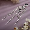 Rumtock Black Teardrop Rhinestones Headchain Crystal Beads Dangle Forehead Chain for Women Girls Wedding Brides