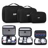 BUBM Cable Organizer Bag 3pcs Electronics Travel Organizer for Hard Drives, Cables, Phone, USB, SD Card（2 Year Warranty