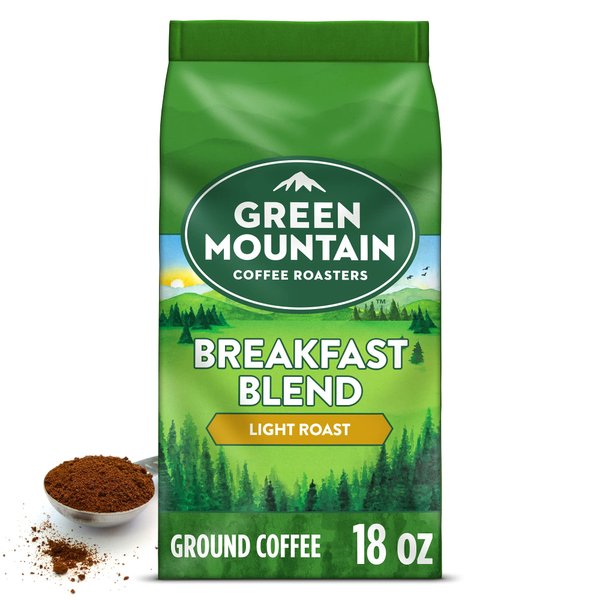 Green Mountain Coffee Roasters Breakfast Blend, Ground Coffee, Bagged 18 oz