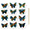 Mezchi 120 Pcs Butterfly Scratch Art for Kids, Rainbow Scratch Paper with 12 Wooden Stylus, Black Scratch Off Paper for Kids, Butterfly Crafts for Kids DIY Crafts, Scratch Art Party Favors,12 Styles