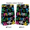 24 Pack Slime Party Favors Goodie Bags Painting Candy Gift Treat Bags with Stickers, Slime Art Theme Birthday It's Slime Time Party Decorations Supplies