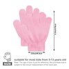 DOOVID Kids Knit Gloves Full Fingers Winter Gloves for Little Boys Girls Stretchy Warm Magic Gloves Age 5-11 Red One Size
